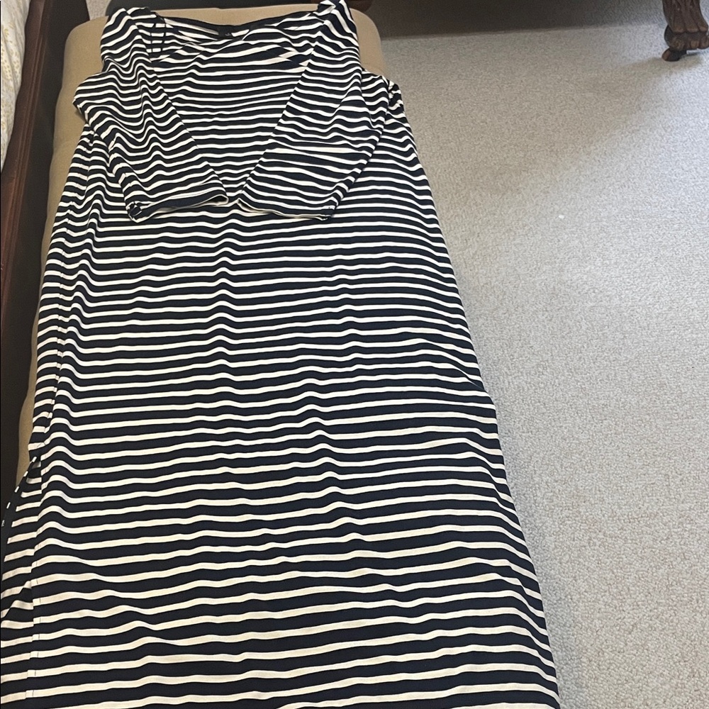Chic Striped Long Sleeve Dress